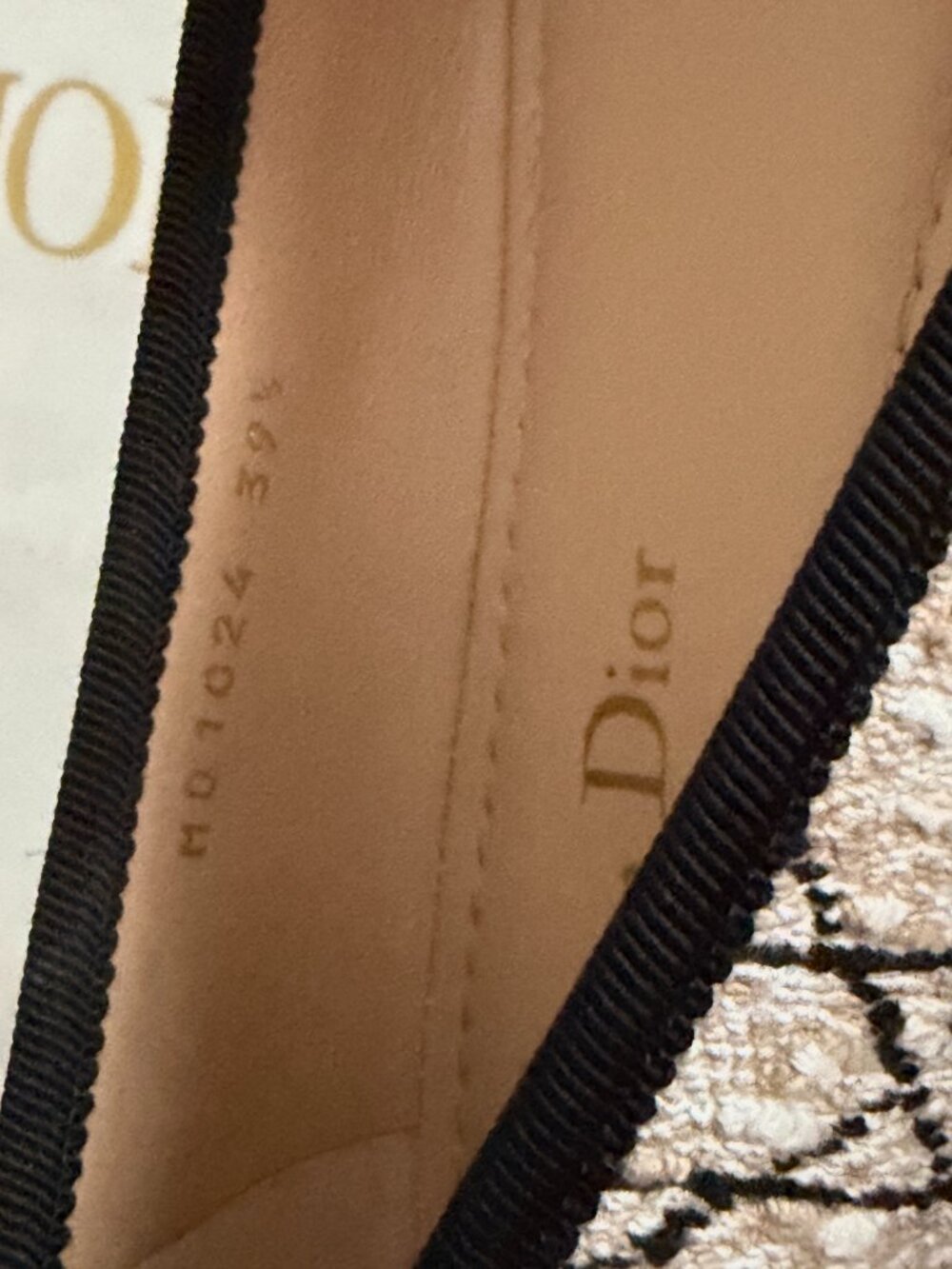 Christian Dior Cannage Tweed Ballerina Flats 39.5 - Picture 5 of 9
